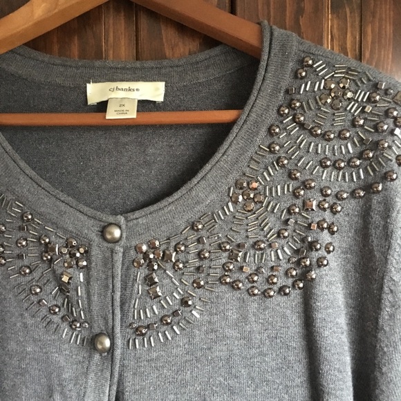 CJ Banks Sweaters - CJ banks beaded cardigan